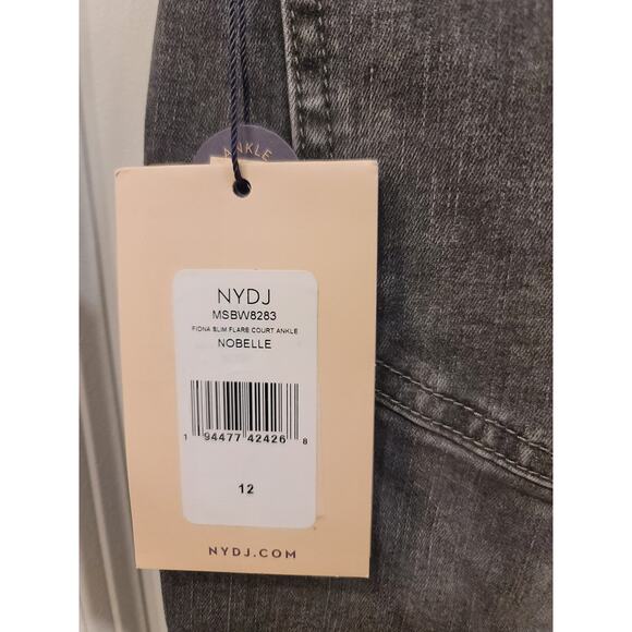 NYDJ Fiona Slim Flare Jeans with Fray Hem in Nobelle - Picture 5 of 8